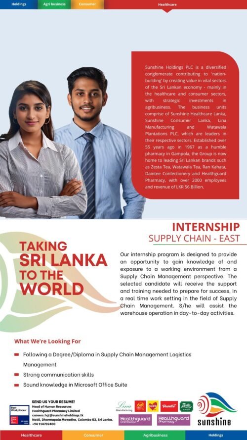 INTERNSHIP SUPPLY CHAIN - EAST - Sunshine Holdings